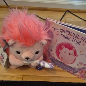 Hallmark Pink Hedgehog Plush and Book Set